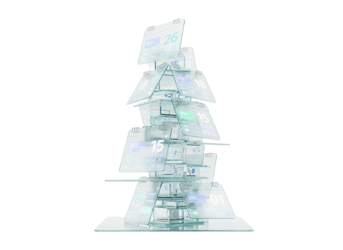 Darbo laiko metų kalendorių iliustracija