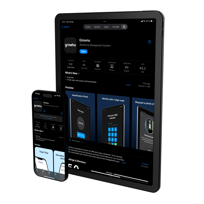 Greitas darbo laiko terminalo diegimas telefone