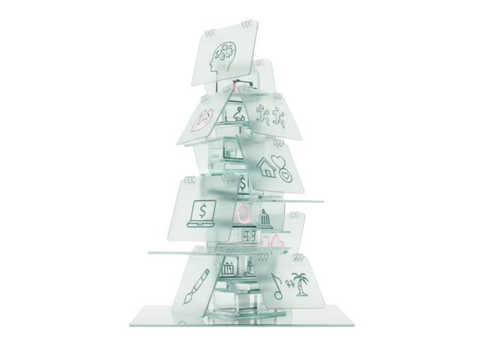 Darbo ir poilsio balanso skaičiuoklės iliustracija